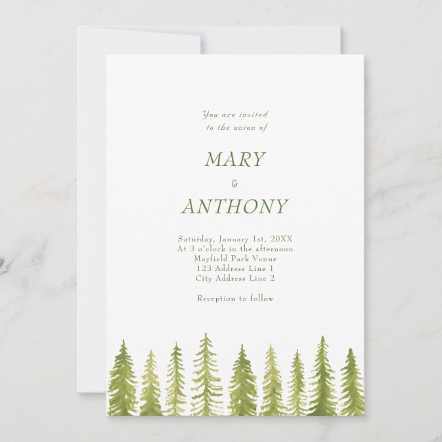 Forest Wedding Invitations (Front)