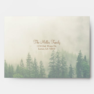 Forest Wedding Mountains Wedding Envelope