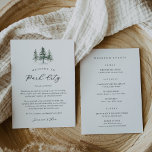 Forest Wedding Welcome Letter & Itinerary Card<br><div class="desc">Make your guests feel instantly at home with this double-sided welcome letter and itinerary card from the Timber Grove collection by Redwood & Vine Design Co. Adorned with elegant watercolor pine trees and refined fonts, this card offers a warm greeting on one side and a clear breakdown of your wedding...</div>