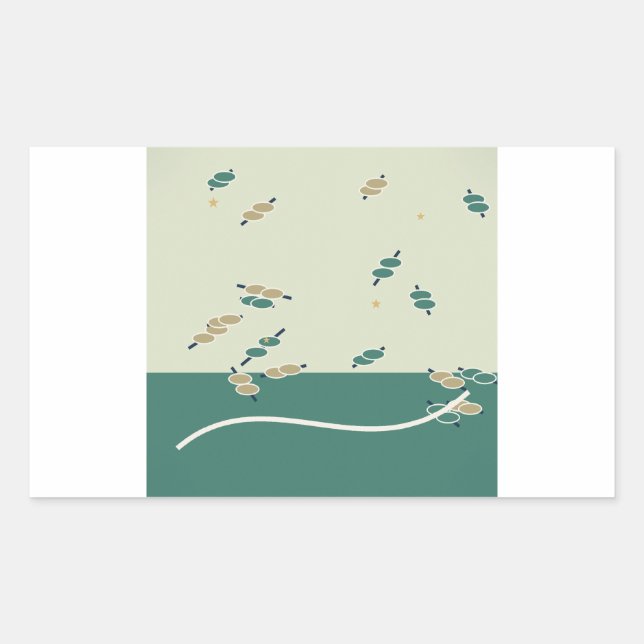 Forest Whimsy gentle forest magic Rectangular Sticker (Front)