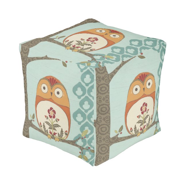 Forest Whimsy II Pouf (Angled Front)