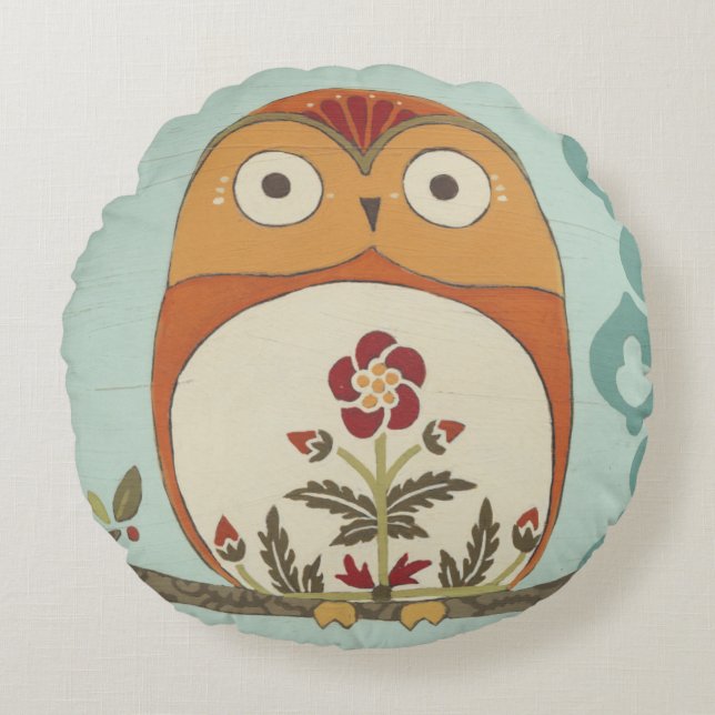 Forest Whimsy II Round Pillow (Front)