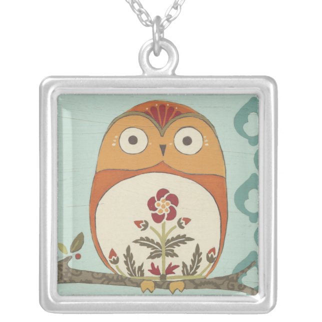 Forest Whimsy II Silver Plated Necklace (Front)