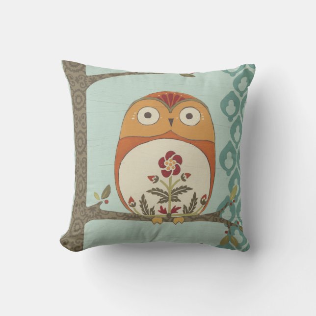 Forest Whimsy II Throw Pillow (Front)