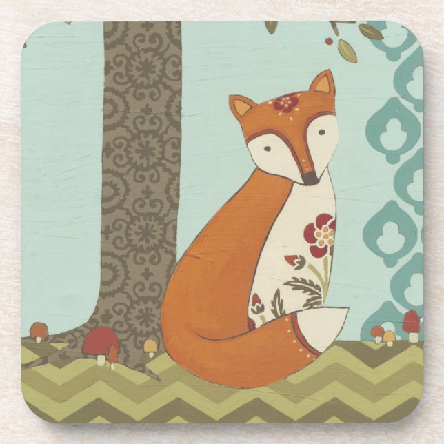 Forest Whimsy III Beverage Coaster (Front)