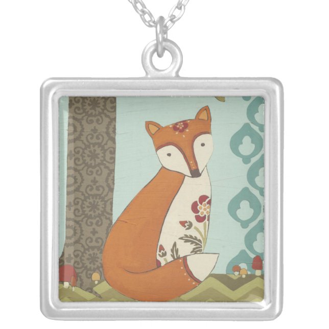 Forest Whimsy III Silver Plated Necklace (Front)