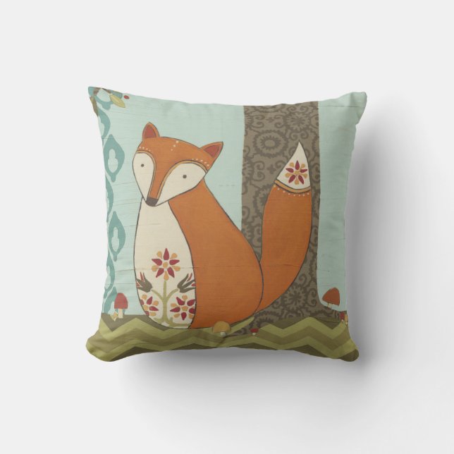 Forest Whimsy IV Throw Pillow (Front)