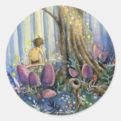 Forest Whisperings Classic Round Sticker