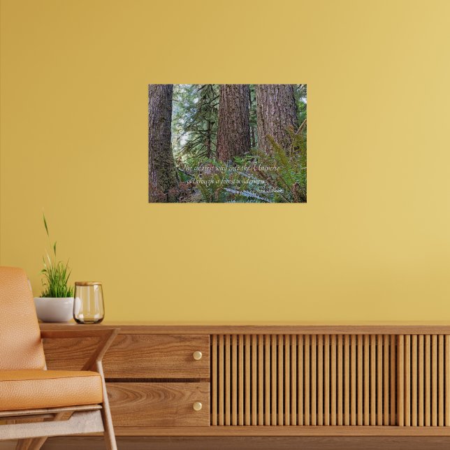 Forest Wilderness John Muir Nature Quote Poster (Living Room 2)