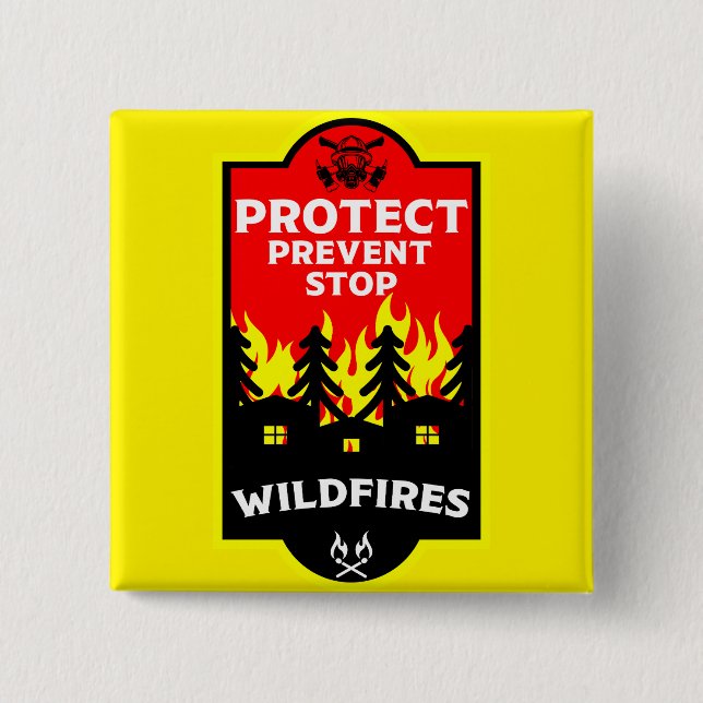 Forest Wildfire Prevention Button (Front)