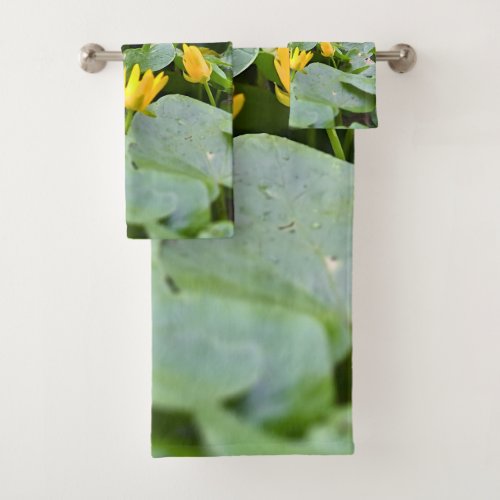 Forest Wildflowers – Botanical Nature Photography Bath Towel Set