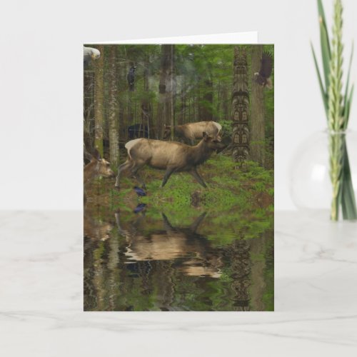 FOREST WILDLIFE Animal Clans Greeting Cards