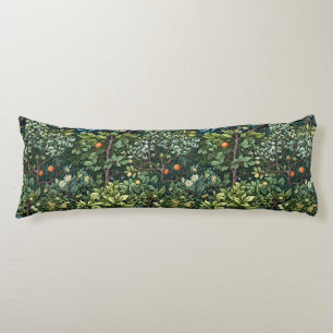 Forest,William Morris,Floral pattern,Arts nature Body Pillow