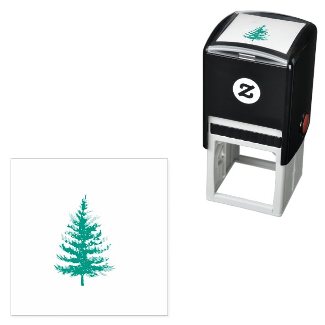 Forest Wintre Watercolor Wedding Self-inking Stamp (In Situ)