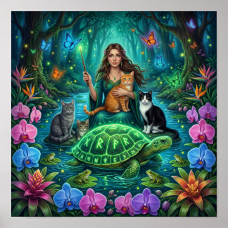  Forest Witch and the World Turtle — Nordic  Poster