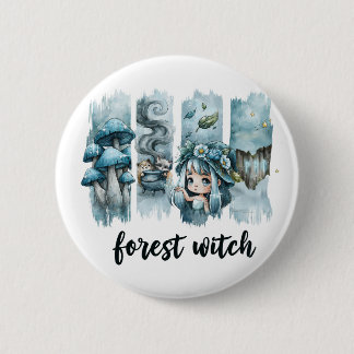 Forest Witch Cottagecore Fantasy T Button