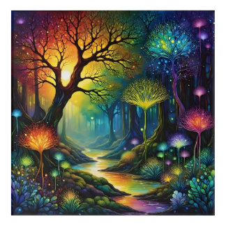 Forest with a Little Magic Added Acrylic Print