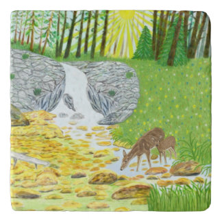 Forest with Deer Trivet