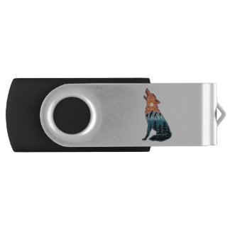 forest wolf flash drive