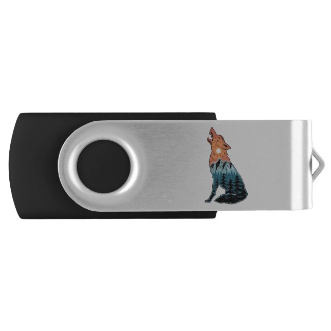 forest wolf flash drive (Front)