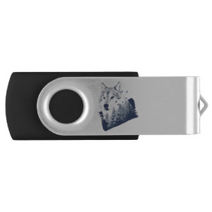 Forest Wolf Flash Drive