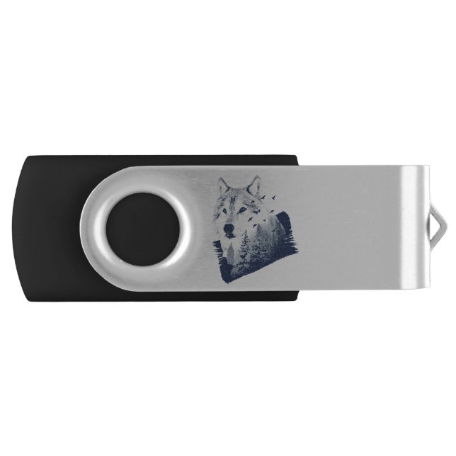 Forest Wolf Flash Drive (Front)