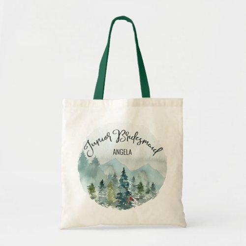 Forest Wonder Junior Bridesmaid  Wedding Tote Bag