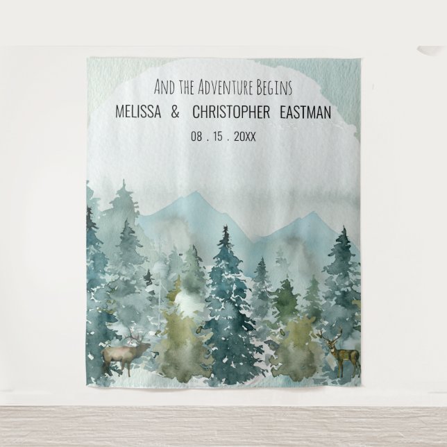 Forest Wonder Wedding Backdrop Photo Booth (Front)