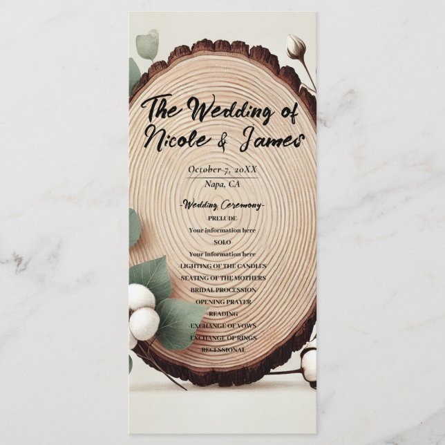 Forest Wood Eucalyptus Cotton Rustic Program (Front)