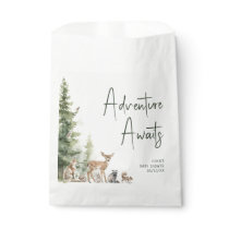 Forest Woodland Animals Adventure Awaits Favor Bag