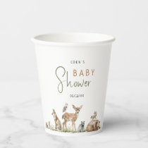 Forest Woodland Animals Adventure Baby Shower Paper Cups