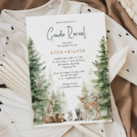 Forest Woodland Animals Baby Gender Reveal 
