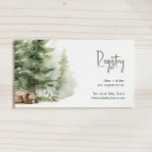 Forest Woodland Animals Baby Registry Enclosure Card<br><div class="desc">Introducing our forest woodland animals baby registry enclosure card, perfect for a cute and whimsical celebration! Featuring a watercolor forest story theme with adorable creatures like a fox, brown bear, bunny, and deer, it's great for a gender-neutral shower. This bohemian-inspired design sets a sweet and simple scene with its natural...</div>