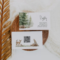 Forest Woodland Animals Baby Registry QR Code