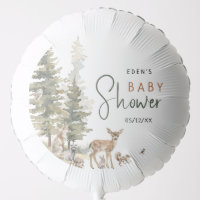 Forest Woodland Animals Baby Shower Balloon