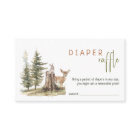 Forest Woodland Animals Baby Shower Diaper Raffle