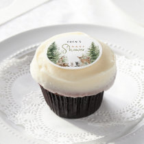 Forest Woodland Animals Baby Shower Edible Frosting Rounds