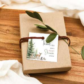 Forest Woodland Animals Baby Shower Thank You Favor Tags