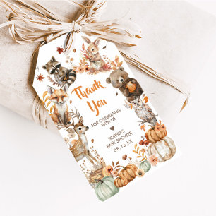 Forest Woodland Animals Birthday Party Favor Tags