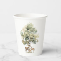 Forest Woodland Animals | Deer Family Baby Shower Paper Cups