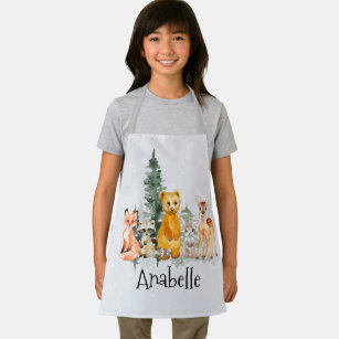 Forest Woodland Animals Deer Fox Bear Apron