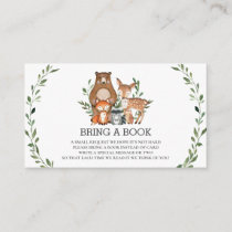 Forest Woodland Animals Greenery Books for Baby Enclosure Card