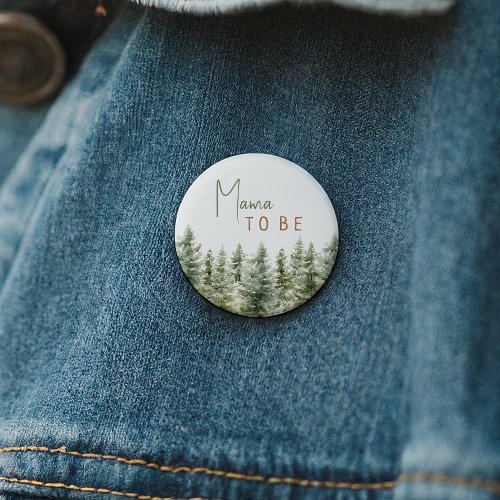 Forest Woodland Animals Mama To Be Button