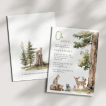 Forest Woodland Animals Oh Baby! Baby Shower Invitation