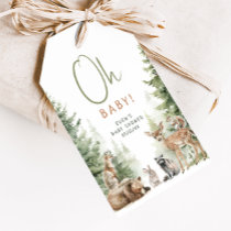 Forest Woodland Animals Oh Baby Shower Thank You Gift Tags