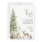Forest Woodland Animals Vertical Baby Shower Flat