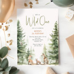 Forest Woodland Animals "Wild One" Kids Birthday Invitation<br><div class="desc">Celebrate your little one's special day with our forest woodland animals "wild one" kids birthday party invitation, perfect for a cute and whimsical occasion! Featuring a modern watercolor forest theme with adorable creatures like a fox, brown bear, bunny, and deer. This bohemian design sets a sweet and simple scene with...</div>