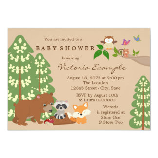 Forest Baby Shower Invitations & Announcements | Zazzle