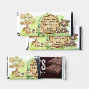 Forest Woodland Baby Shower or Birthday Hershey Bar Favors