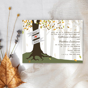 Forest / Woodland Fall Autumn Rehearsal Dinner Invitation